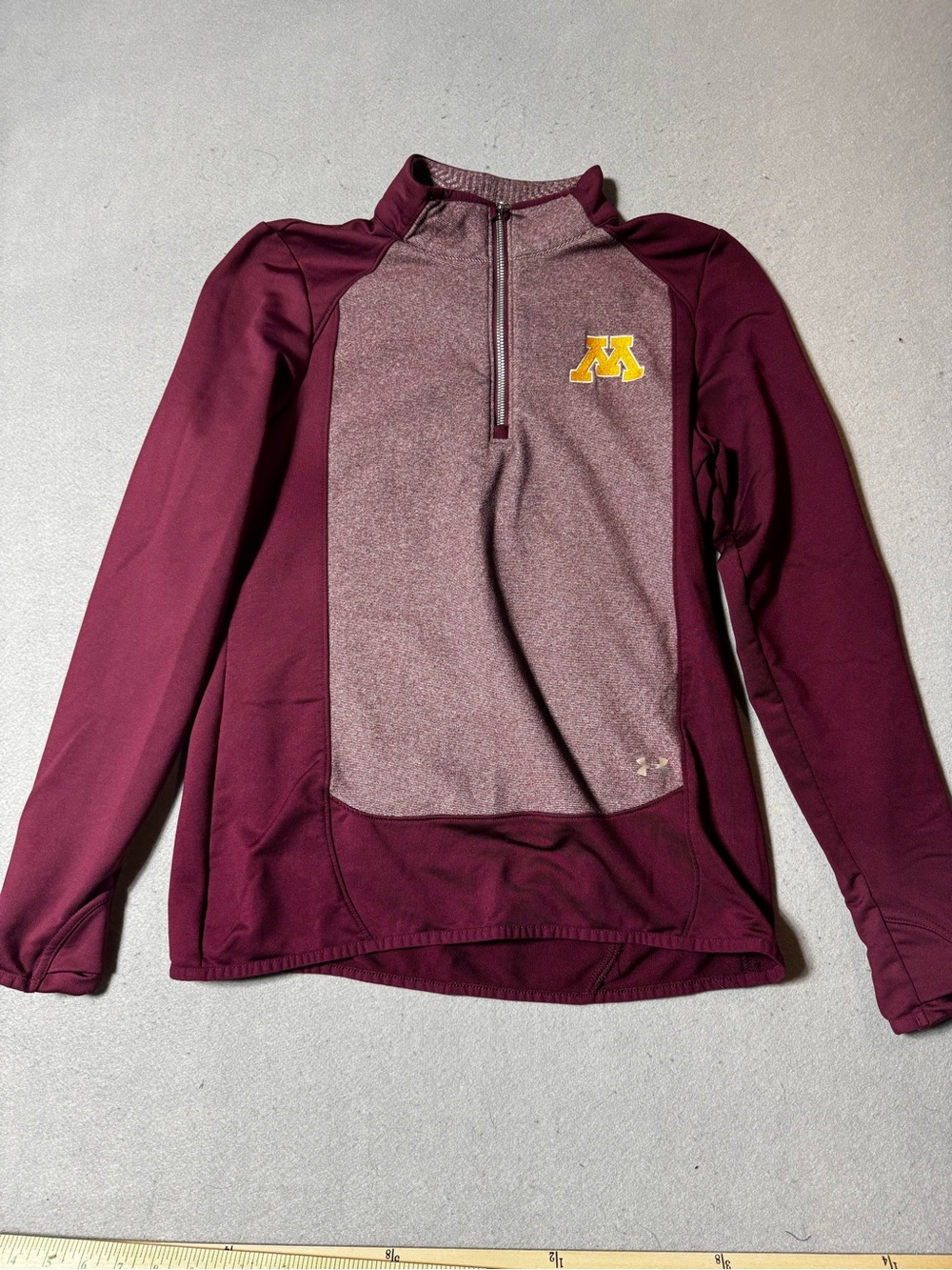 University of Minnesota Maroon Quarter-Zip Women’s Pullover Sweater Size M